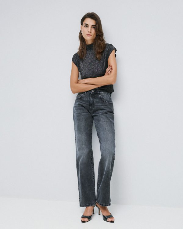 Straight-leg denim pants - Access Fashion