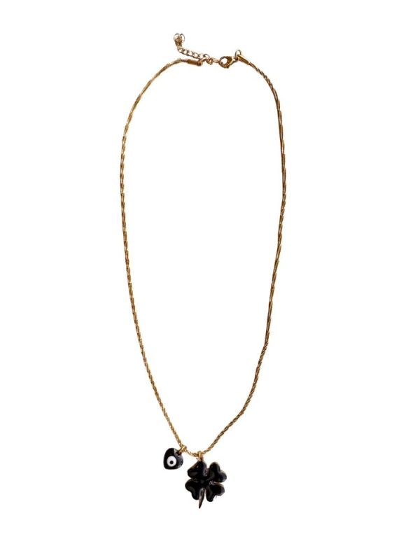 Chain necklace with clover and eye - Ifigenia Loukou - Image 6