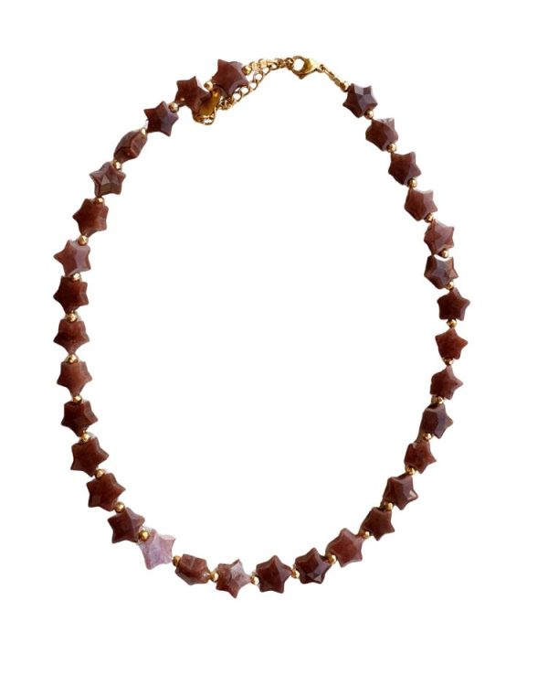 Jade star necklace with hematite - Ifigenia Loukou