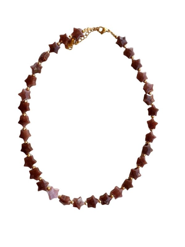 Jade star necklace with hematite - Ifigenia Loukou
