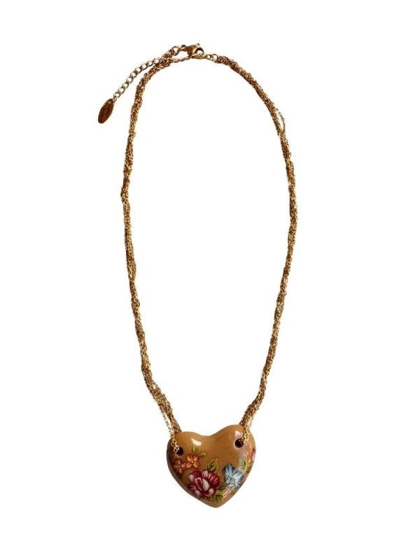 Vintage heart necklace with stainless steel chain - Ifigenia Loukou - Image 4