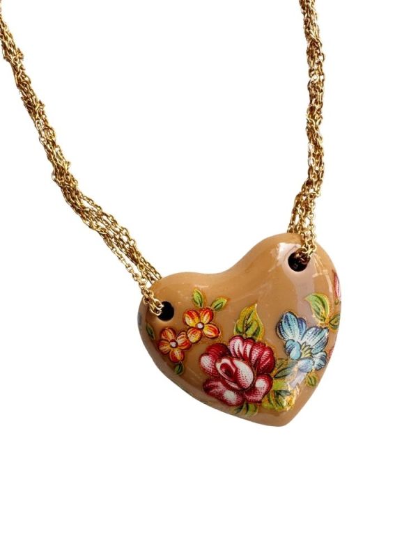 Vintage heart necklace with stainless steel chain - Ifigenia Loukou - Image 5