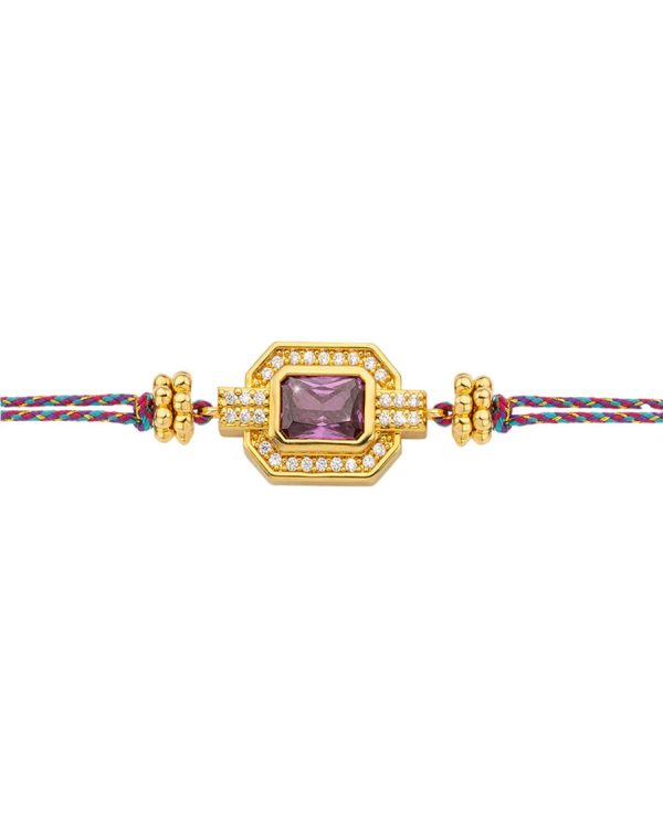 Shiny art deco amethyst bracelet - Mya Bay