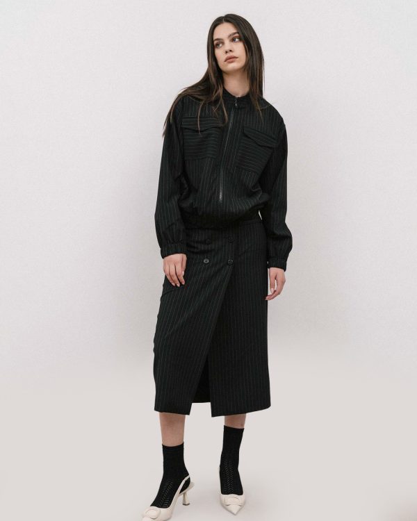 Liana pinstripe midi skirt - 4Tailors