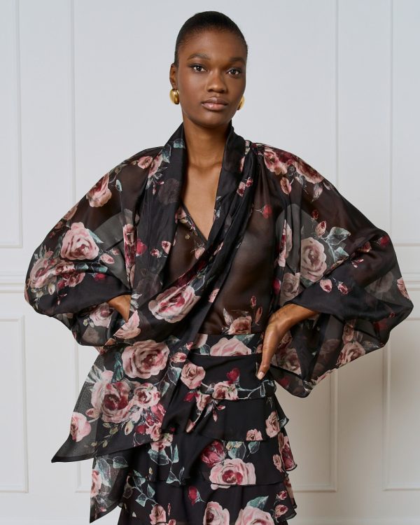 Floral blouse with tie - Access Fashion
