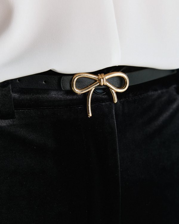 Thin belt with a bow buckle - Access Fashion