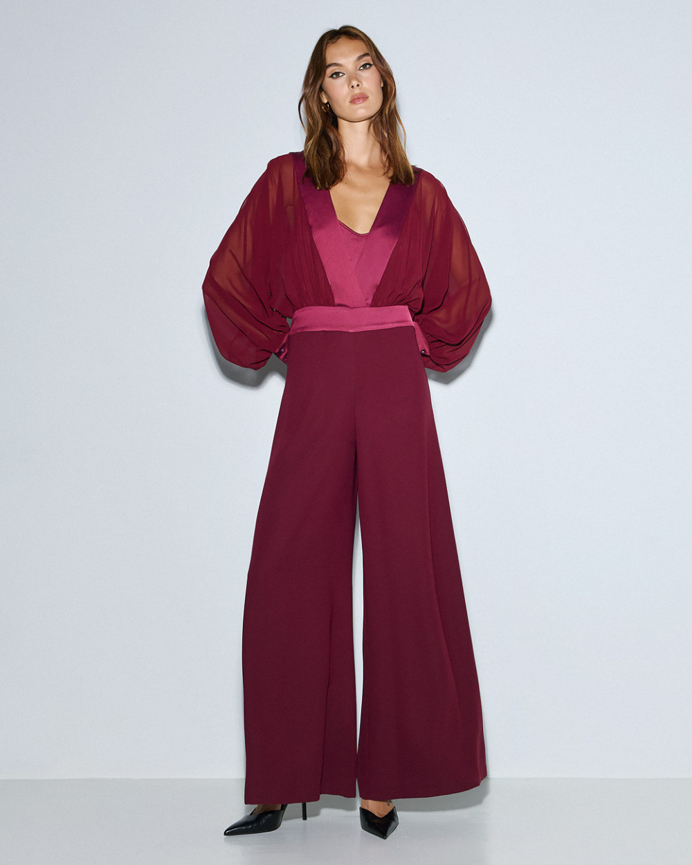 Brouska - 54-5506-259 Jumpsuit with satin details - Access Fashion - Image 6