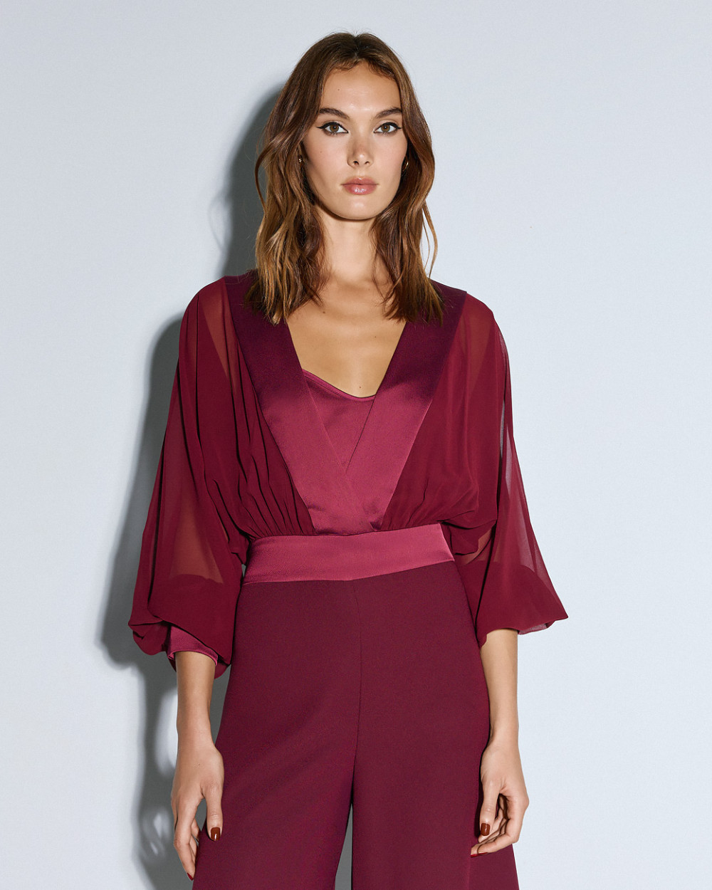 Brouska - 54-5506-259 Jumpsuit with satin details - Access Fashion - Image 7