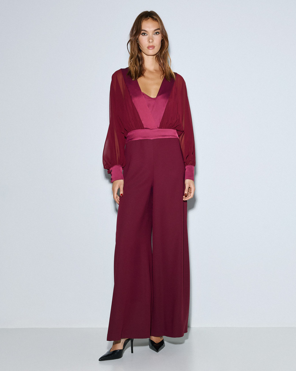 Brouska - 54-5506-259 Jumpsuit with satin details - Access Fashion - Image 8