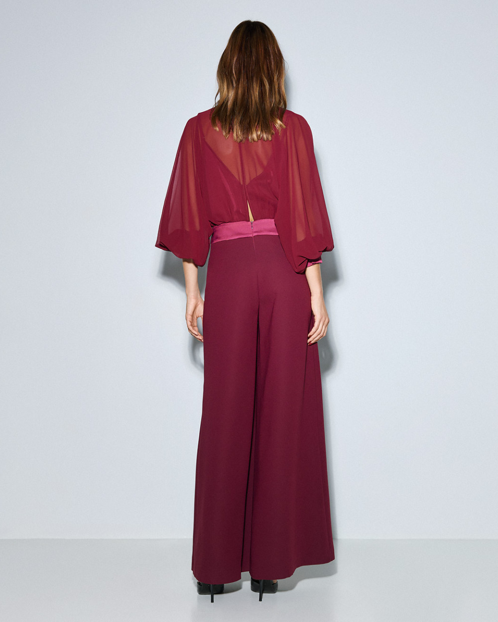 Brouska - 54-5506-259 Jumpsuit with satin details - Access Fashion - Image 9