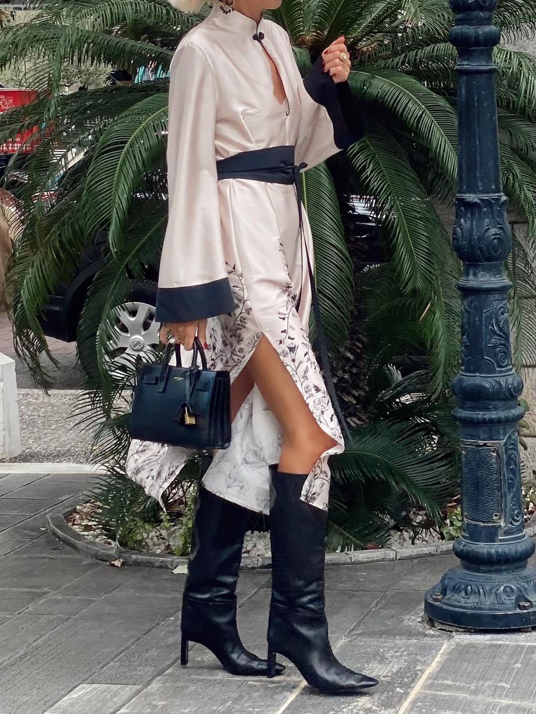 Brouska - INW25-8404 Satin Midi Dress with contrast details -Innocent - Image 4