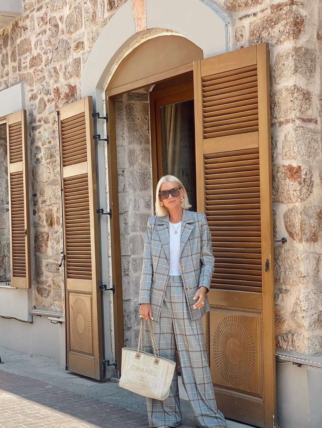 Brouska - INW25-9520B Checked belted tailored blazer - Innocent - Image 5