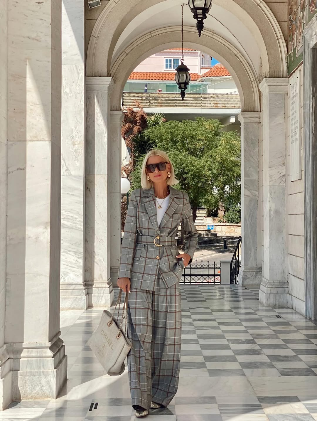 Brouska - INW25-9520B Checked belted tailored blazer - Innocent - Image 7