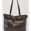 Leather studded tote bag - Leather Twist
