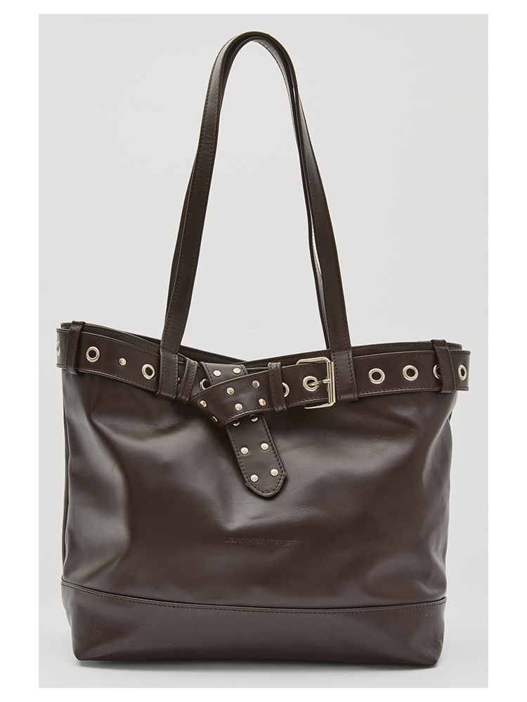 Brouska - LTW25-2603 Leather studded tote bag - Leather Twist