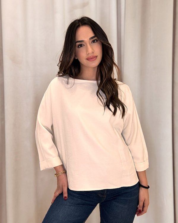 Relaxed cupro blouse  with 3/4 Sleeves - Innocent