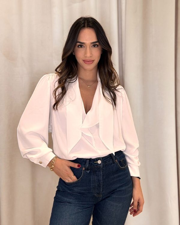 Draped v-neck blouse -Innocent