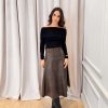 A-line belted midi skirt - Innocent