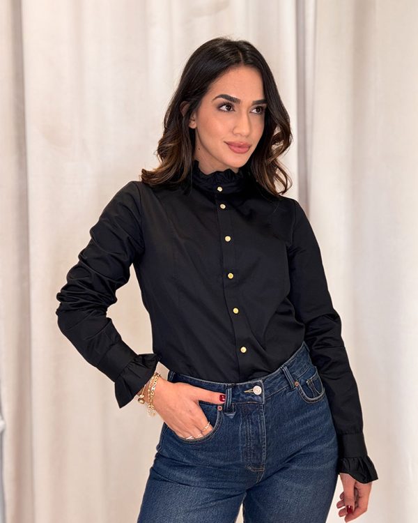 Ruffle-collar button-up shirt - Innocent