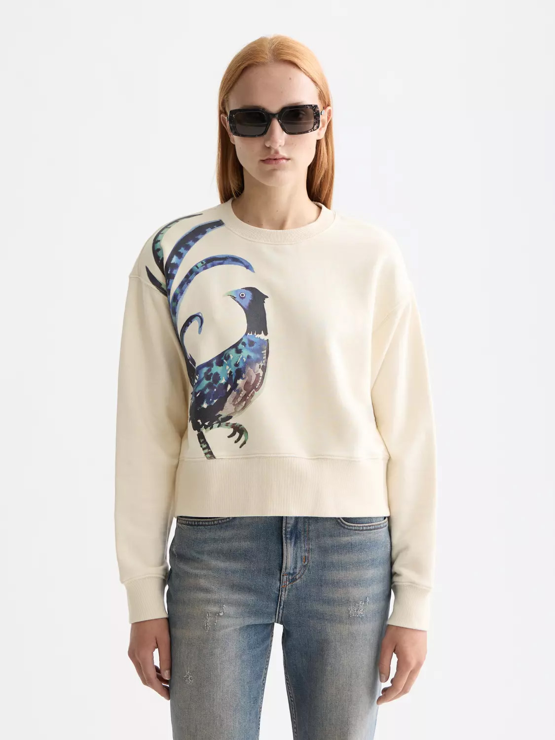Brouska - SQW25-U9F00873T Artistic bird print sweatshirt - Scotch & Soda