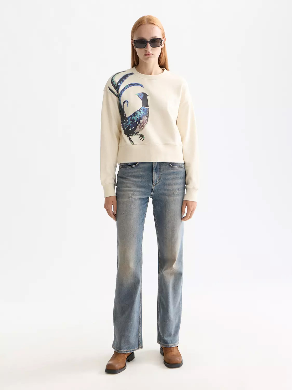 Brouska - SQW25-U9F00873T Artistic bird print sweatshirt - Scotch & Soda - Image 2