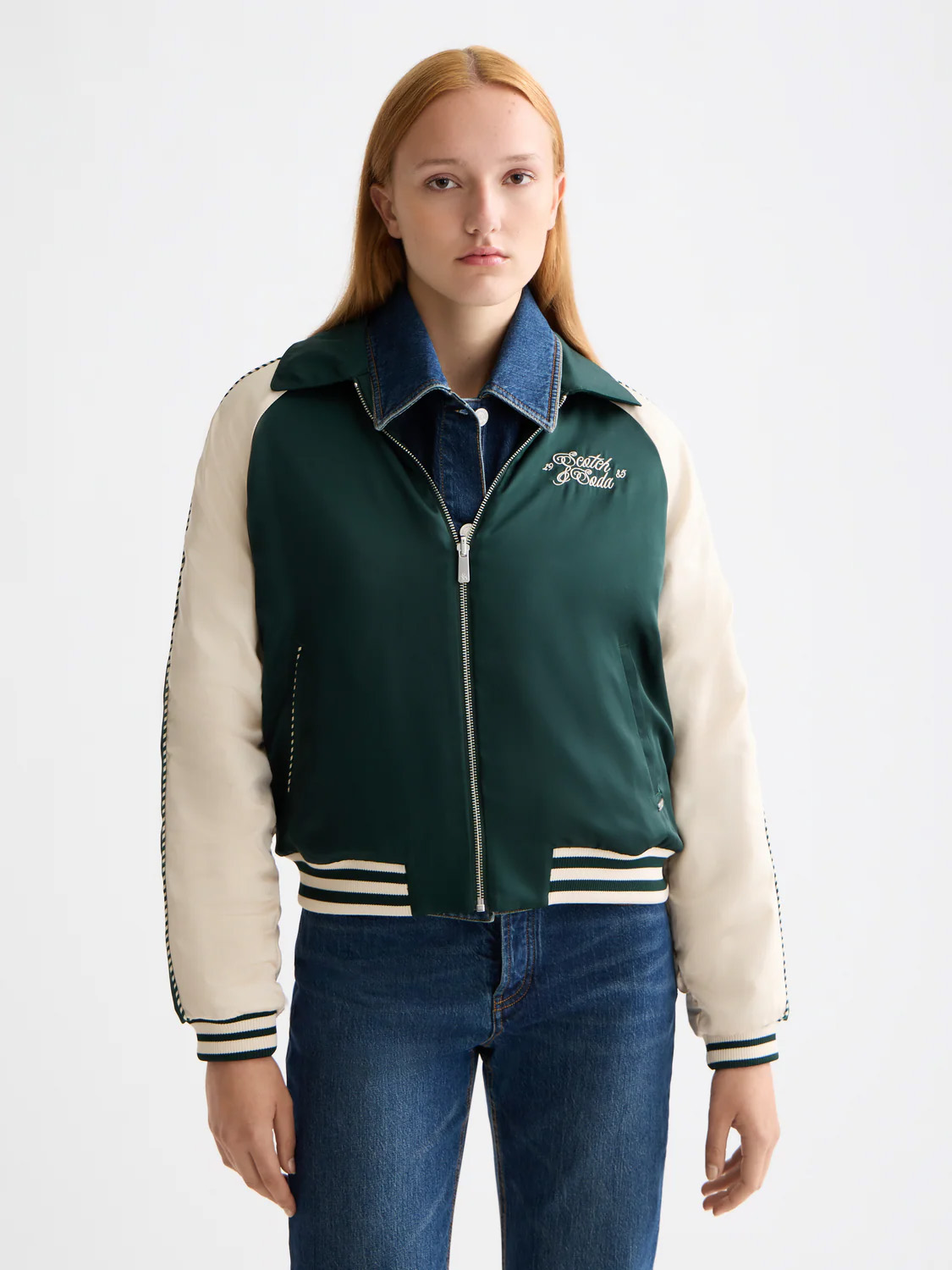 Brouska - SQW25-U9G00920T Reversible embroidered bomber jacket - Scotch & Soda