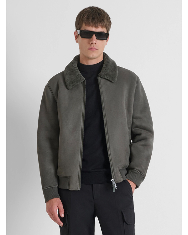 Bomber jacket with suede effect fabric - Antoni Morato