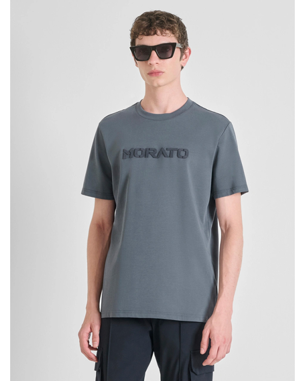 Regular fit cotton jersey t-shirt with logo - Antoni Morato