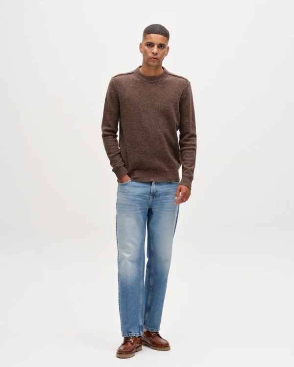 Classic crew-neck wool-blend knit sweater - Gabba