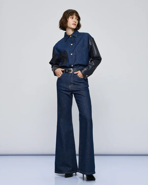 Denim flared pants - Access Fashion