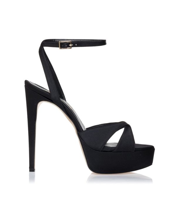 Satin platform stiletto sandals - Sante Shoes