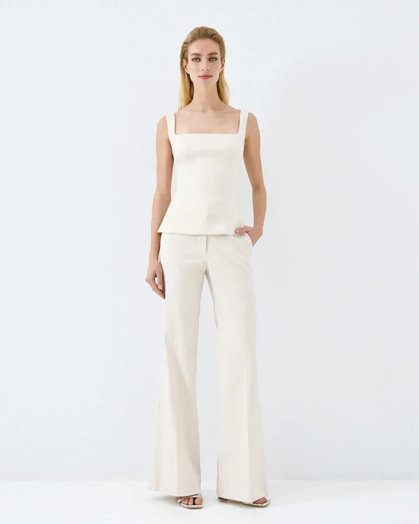 Flared pants with a metallic finish - Access Fashion