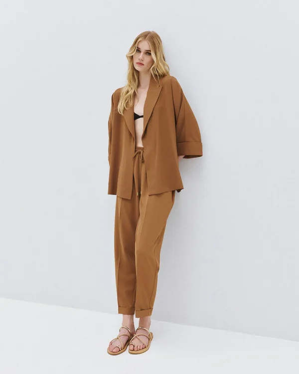 Pants with elastic waistband and cuffs - Access Fashion