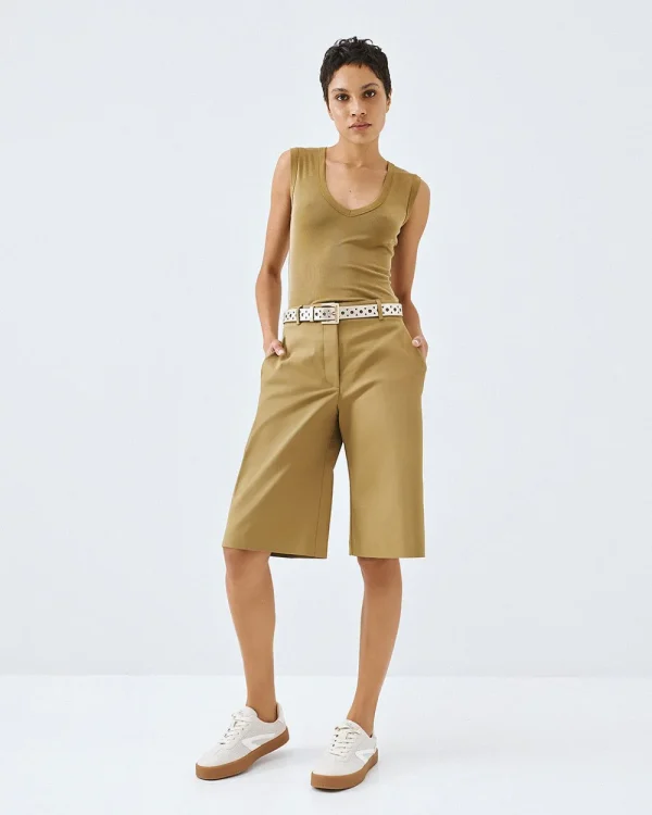 High-waisted bermuda shorts - Access Fashion
