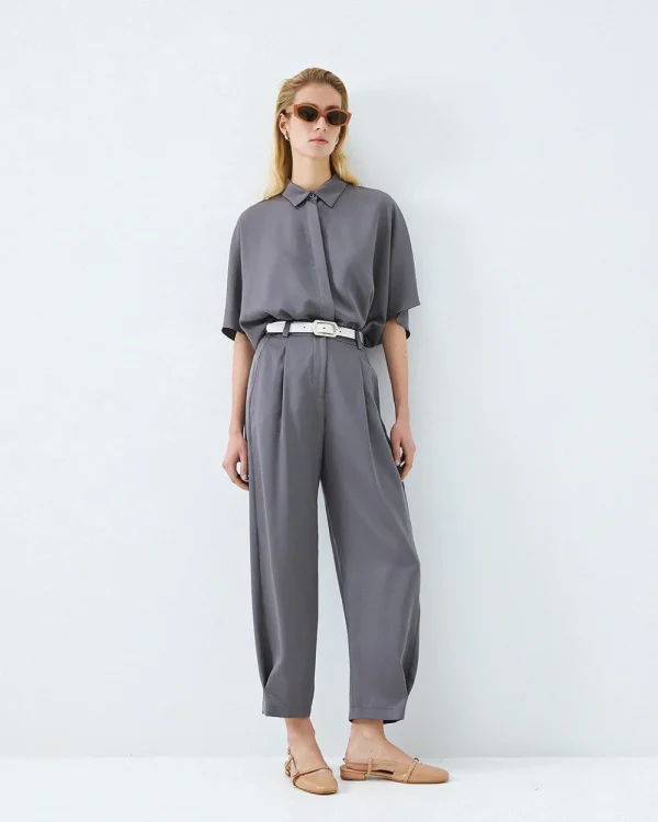 Slouchy pants with pleats - Access Fashion