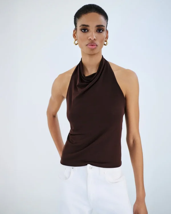 Sleeveless draped top -Access Fashion