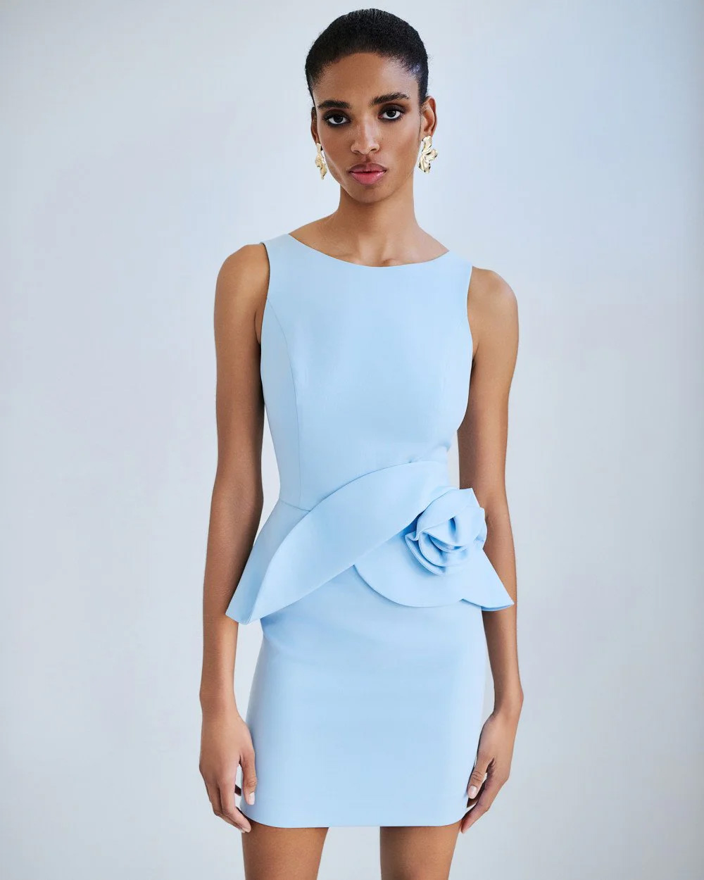 Brouska - S26-3004 Mini dress with floral ruffle detail - Access Fashion - Image 11