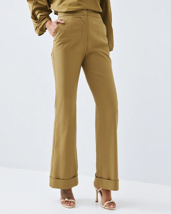 Pants with turn-up hems - Access Fashion