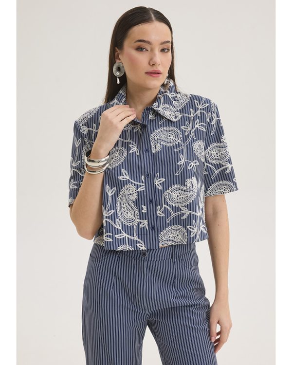 Embroidered striped shirt - Innocent