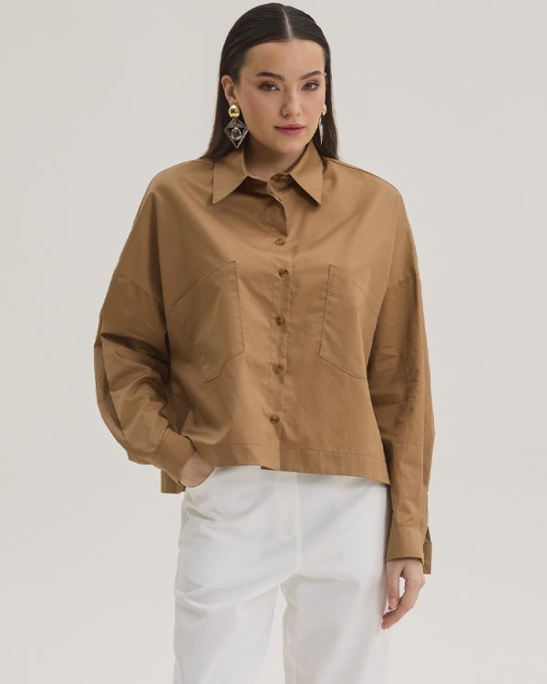 Cropped cotton button shirt - Innocent