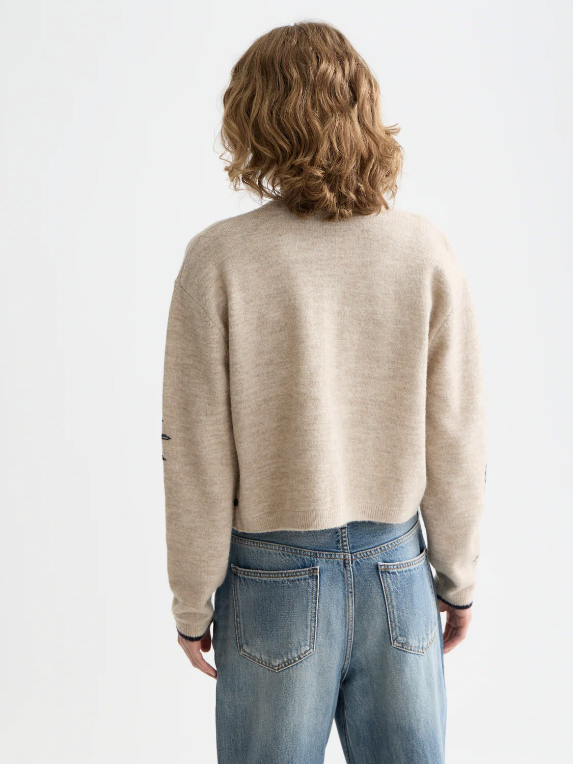 Brouska - SQS26-U9B01080T Embroidered crew neck cardigan - Scotch & Soda - Image 3