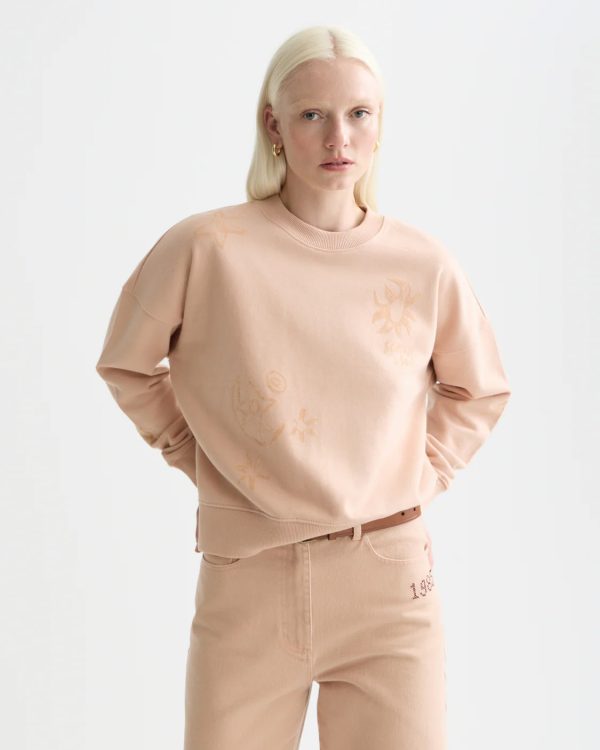 Relaxed flock print sweatshirt - Scotch & Soda