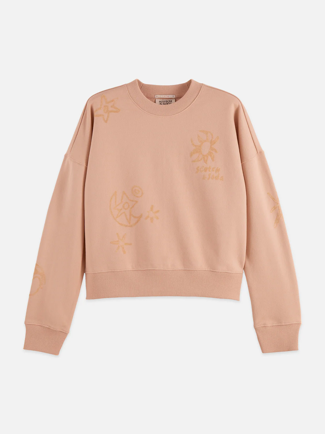 Brouska - SQS26-U9E01114T Relaxed flock print sweatshirt - Scotch & Soda - Image 5