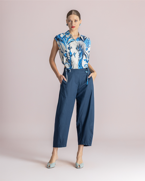 Relaxed cropped trousers - Moutaki