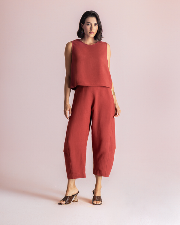 Relaxed cropped trousers - Moutaki