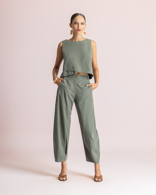 High-waisted trousers - Moutaki
