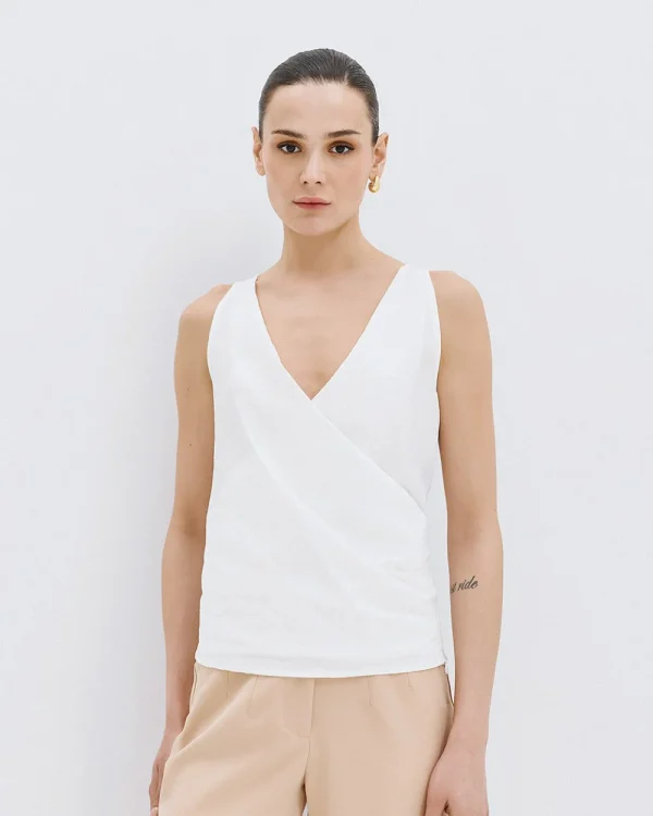 Sleeveless wrap blouse - Access Fashion
