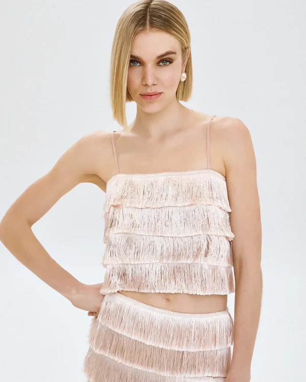 Cropped fringe top - Access Fashion