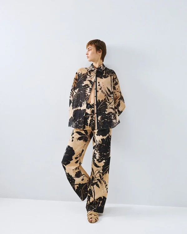 Printed wide-leg pants -Access Fashion