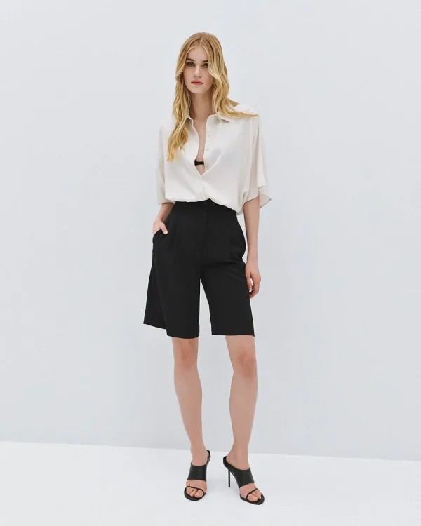 Bermuda shorts with pleats - Access Fashion
